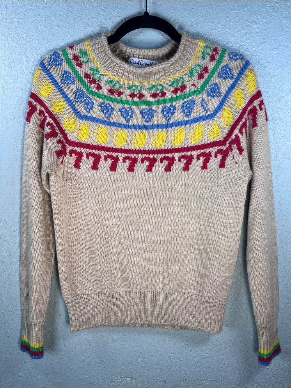 Rachel Antonoff Jackpot Alpaca Fair Isle Sweater S - Picture 2 of 14